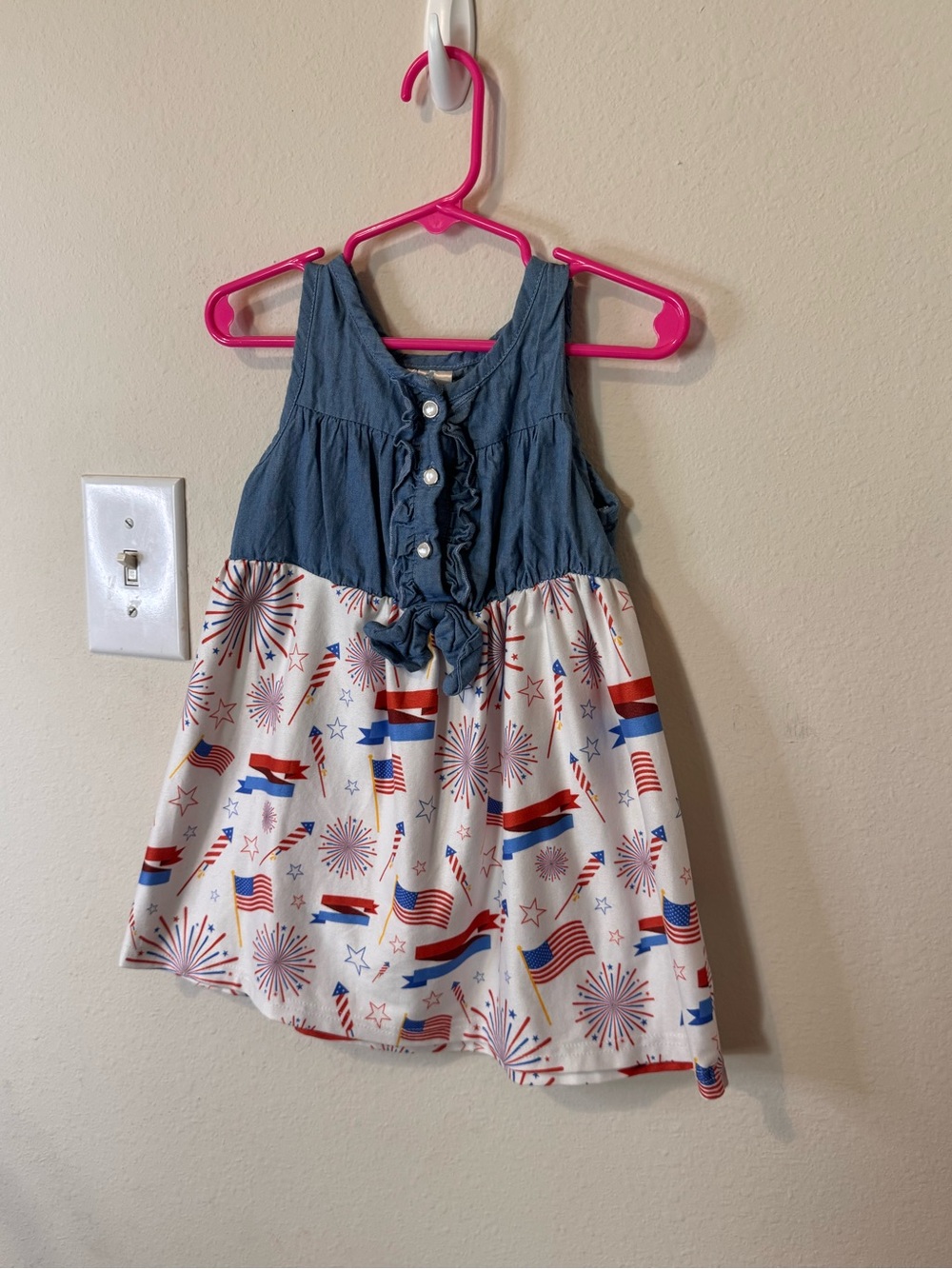 Girls' Blue and White Patriotic Sundress Pre-Loved